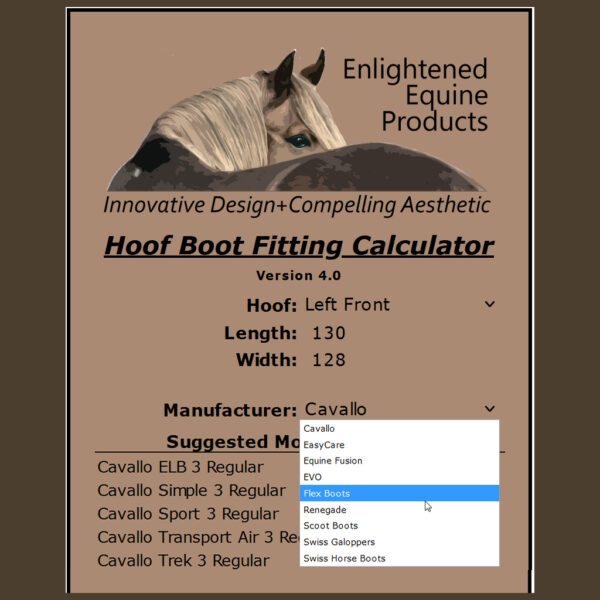 Hoof Boot Fitting Calculator